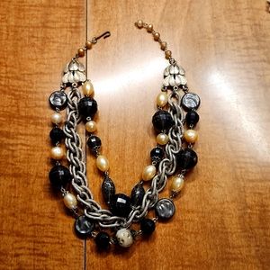 Vintage 3-chain‎ choker necklace
